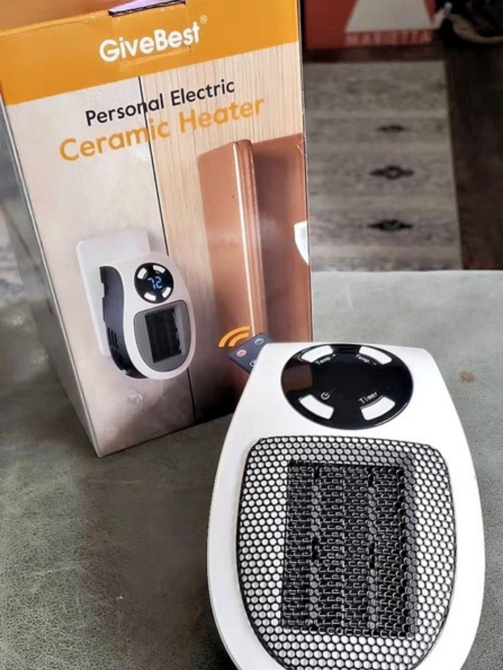 GiveBest Personal Electric Ceramic Heater 450W White & Black - NEW